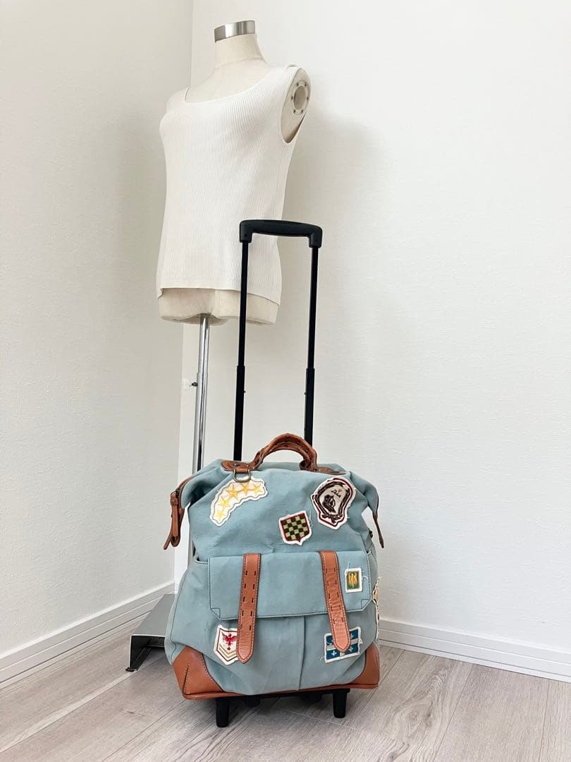 【希少】Dakota✨ダコタ　キャリーケース　デニム　ワッペン