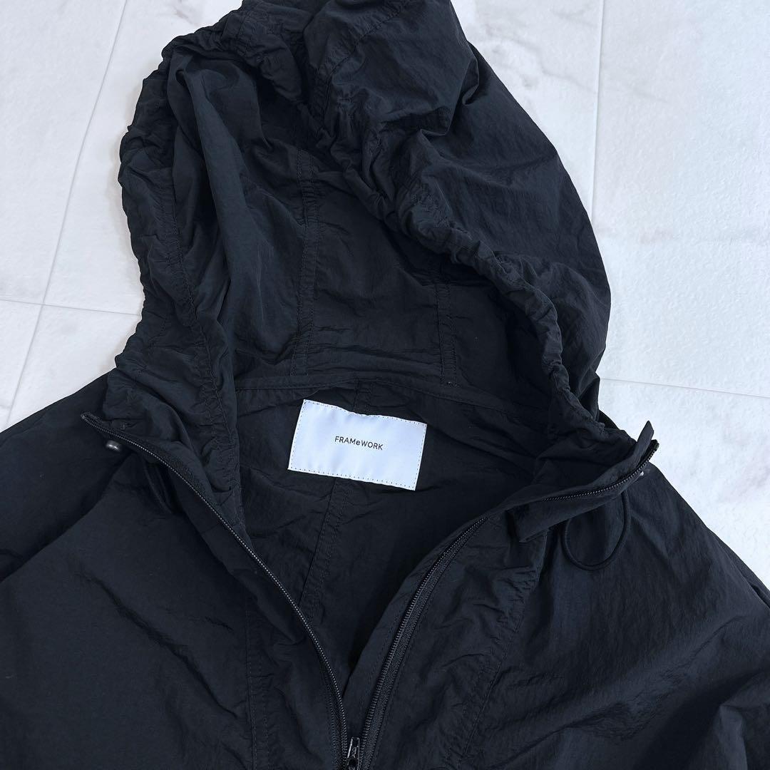 FRAMeWORK フレームワーク ナイロン　アノラックパーカー　ブラック