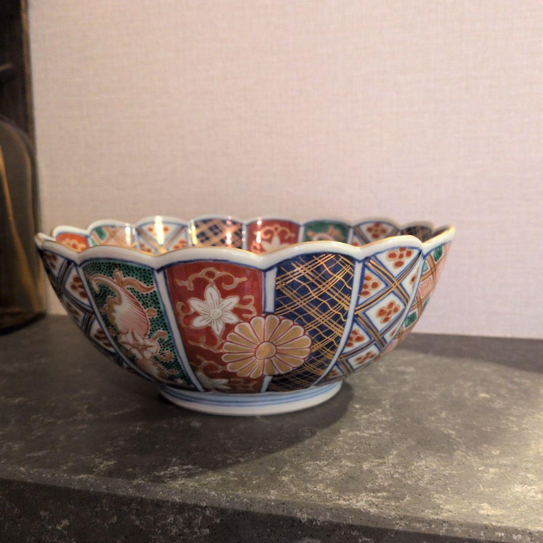 大聖寺伊万里　菊花文　菊花鉢型　お椀　1個　金襴手