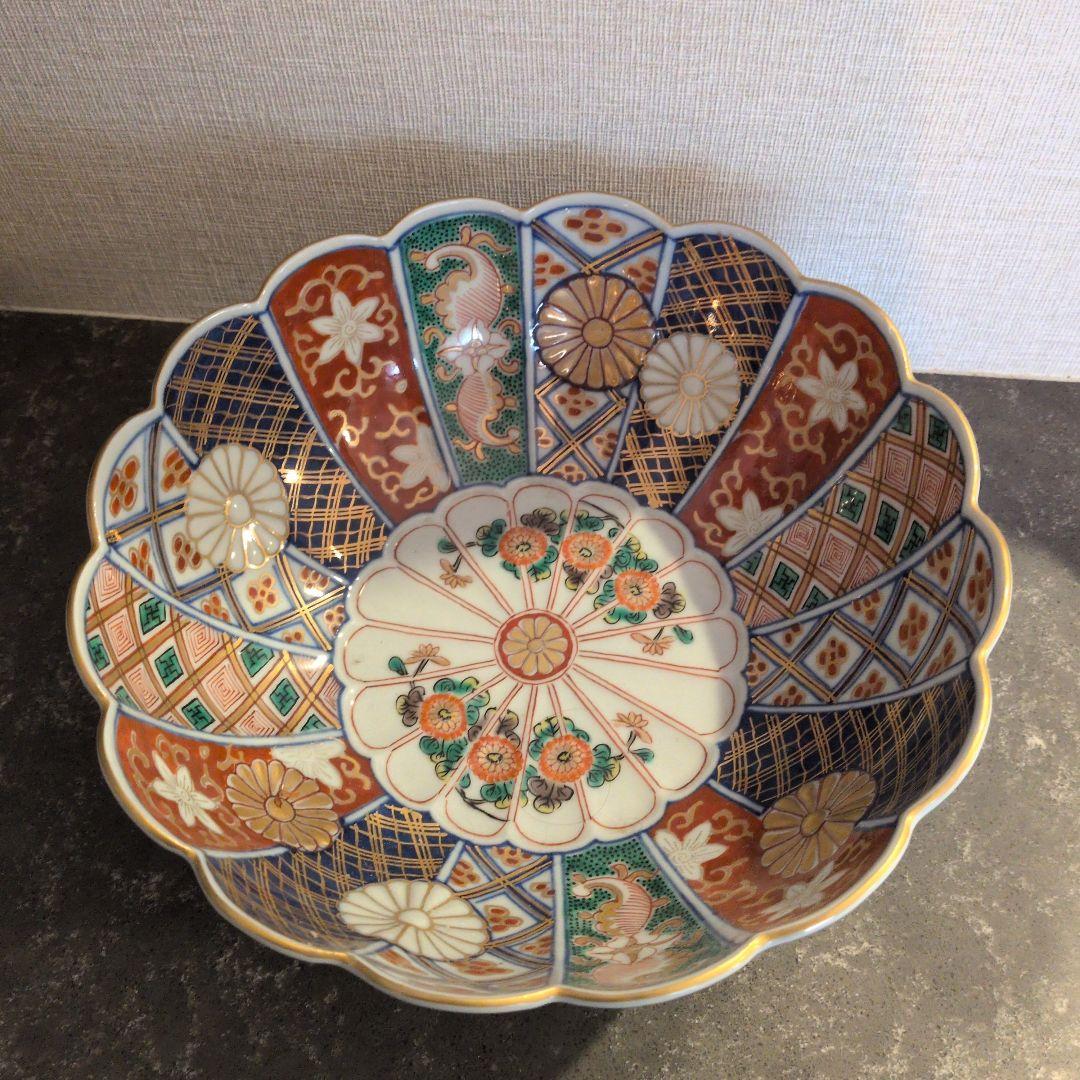 大聖寺伊万里　菊花文　菊花鉢型　お椀　1個　金襴手