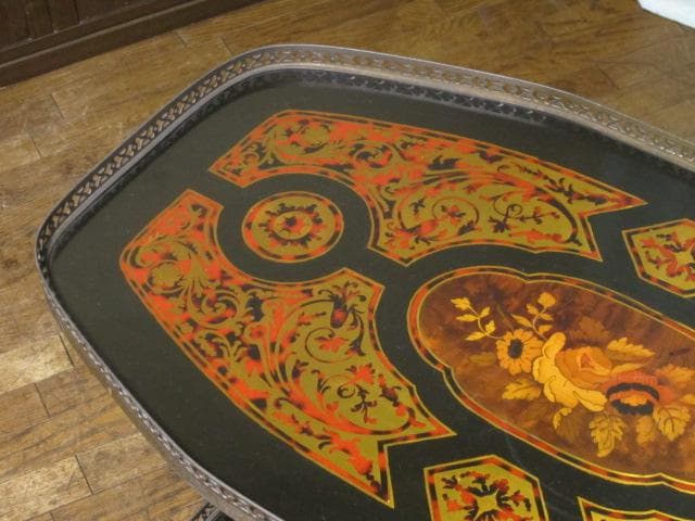 イタリア製 象嵌細工 クラシック トローリーワゴン/キッチンワゴン/ワインラック