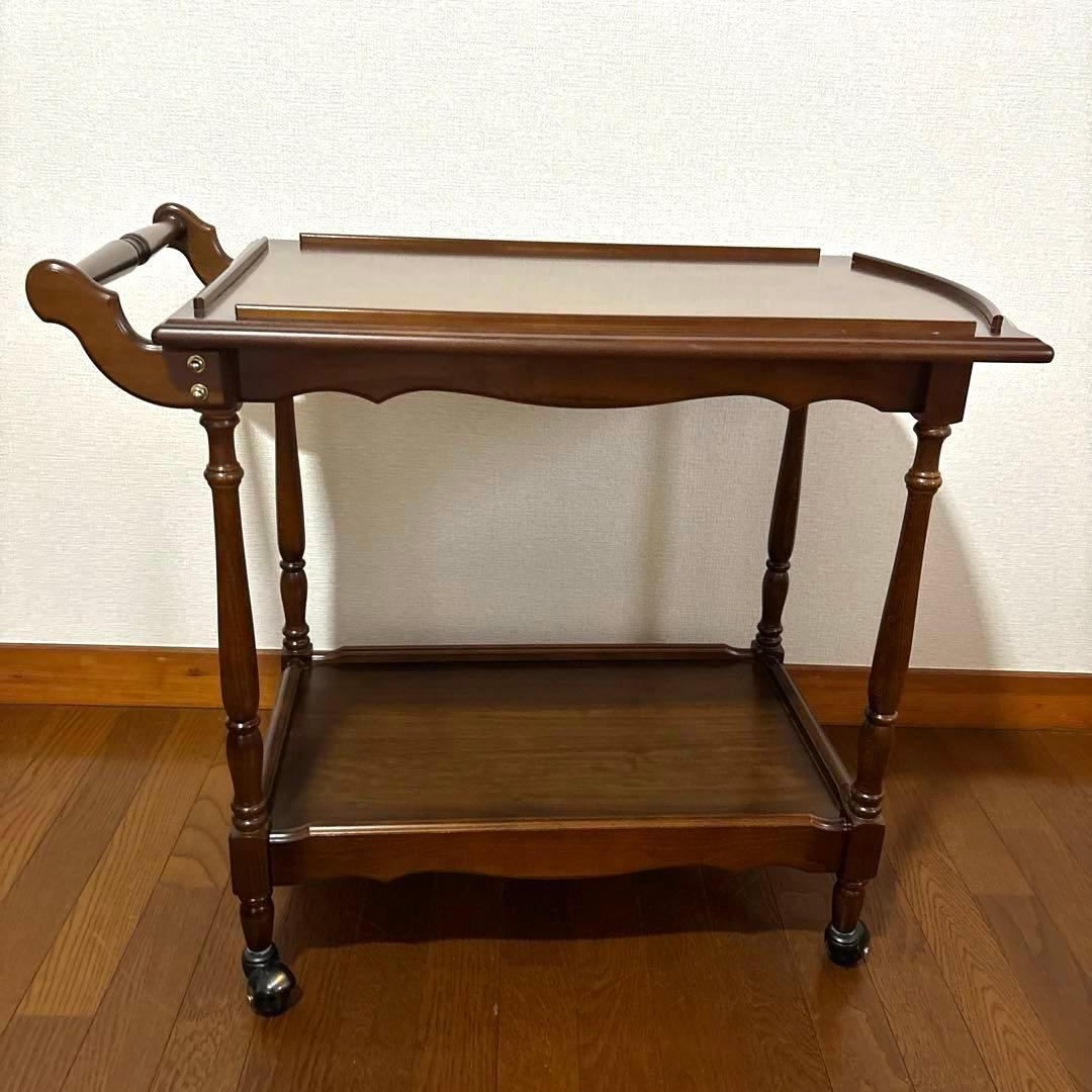 【美品】karimoku ティーワゴン キッチンワゴン コロニアル