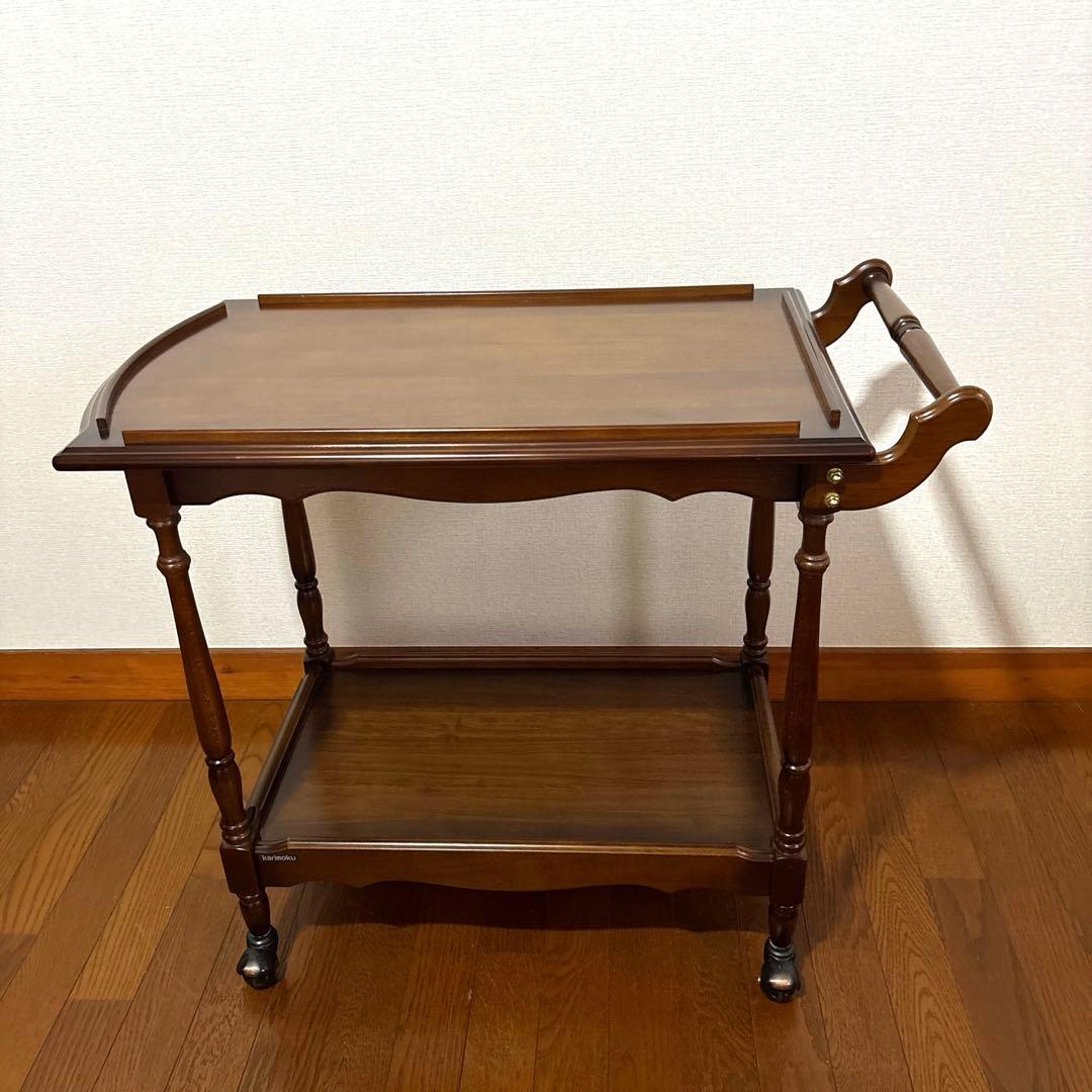 【美品】karimoku ティーワゴン キッチンワゴン コロニアル