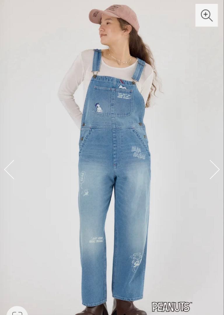 ロデオクラウンズ　スヌーピ　オーバーオールとロンT 2点セット新品