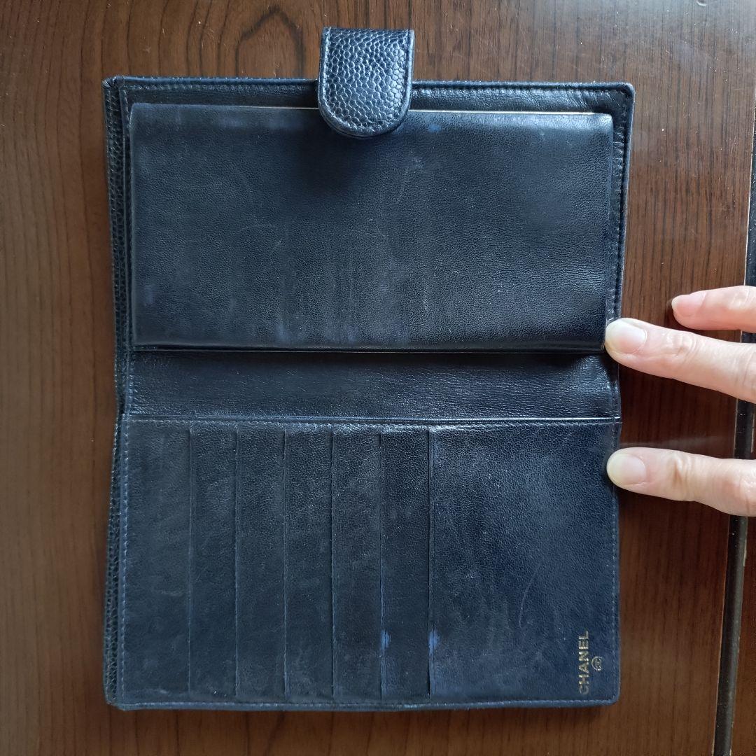 CHANEL(シャネル）長財布　ブラックレザー
