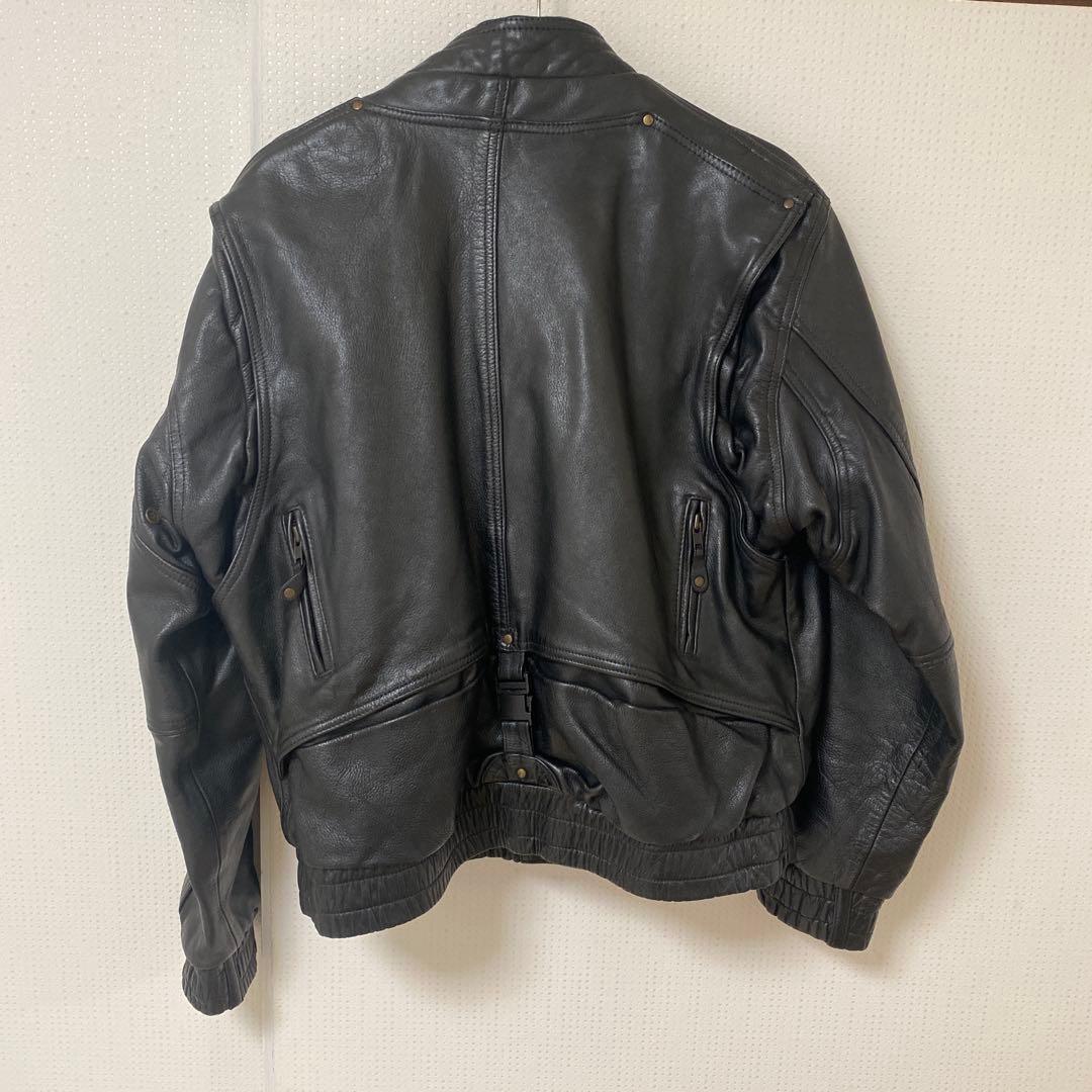 【牛革】KADOYA レザー ライダースジャケット 黒 L ニューコンセプター