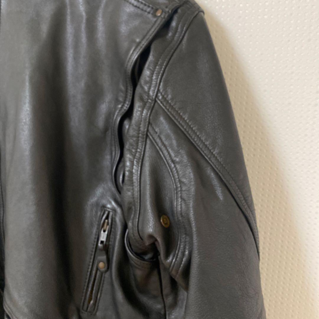 【牛革】KADOYA レザー ライダースジャケット 黒 L ニューコンセプター