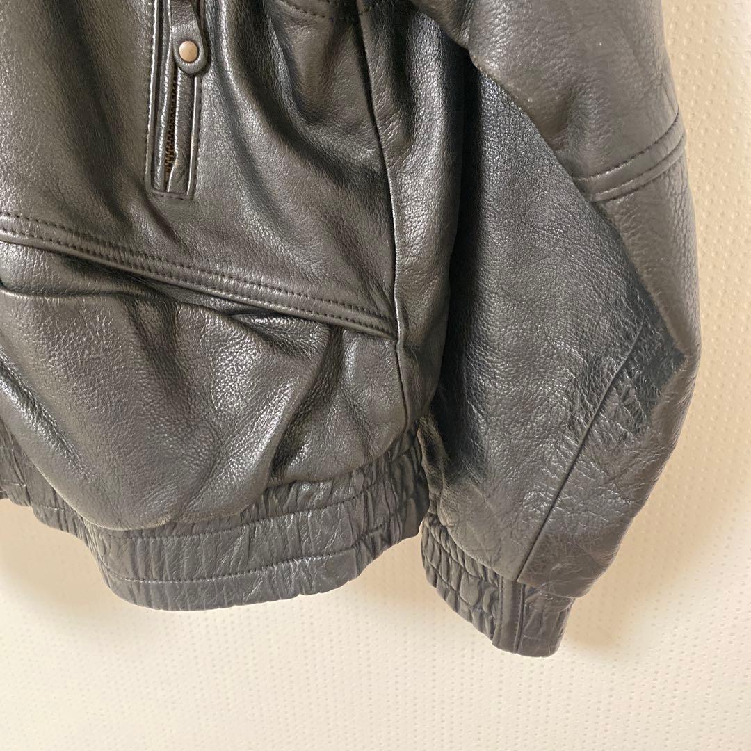 【牛革】KADOYA レザー ライダースジャケット 黒 L ニューコンセプター