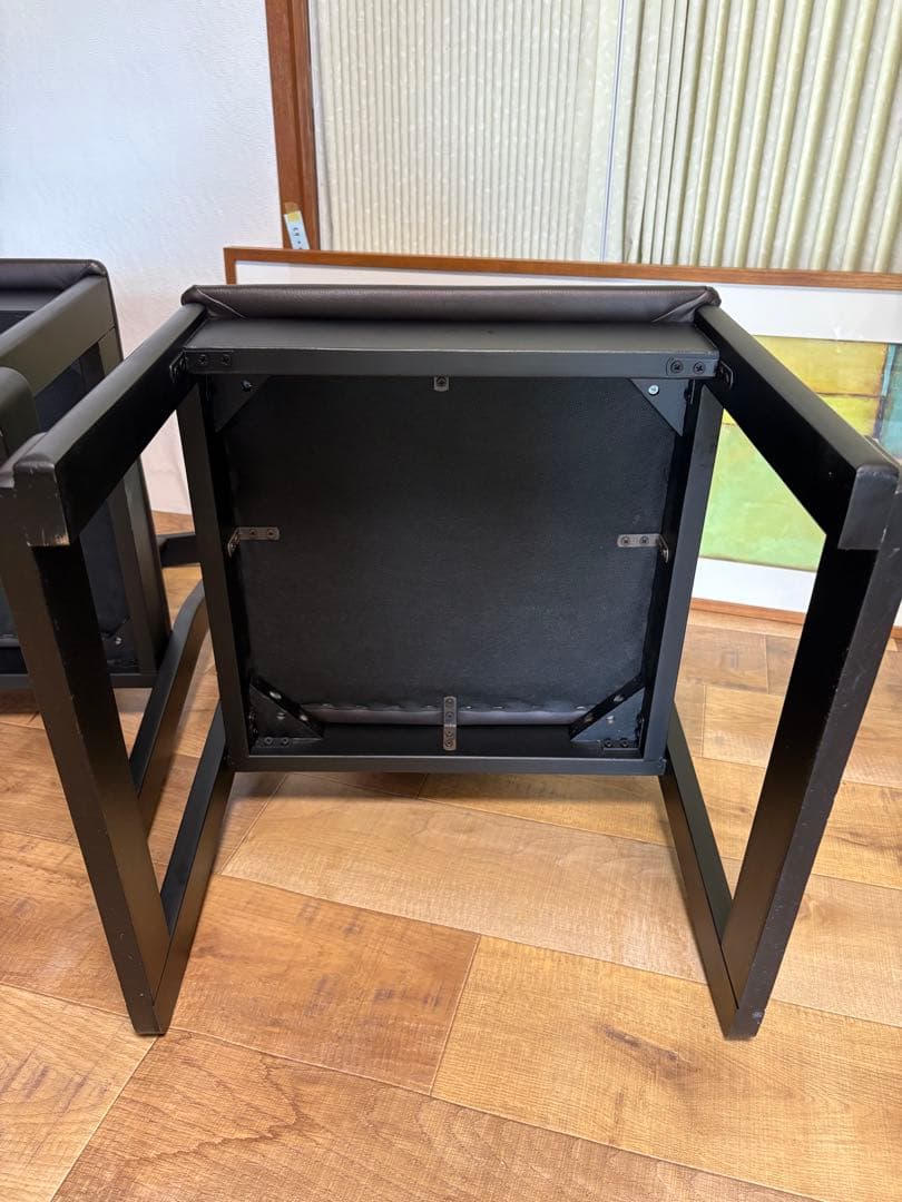 No3 木曽　本山漆器　ダイニングチェア2脚　業務用　低めの　和室にも