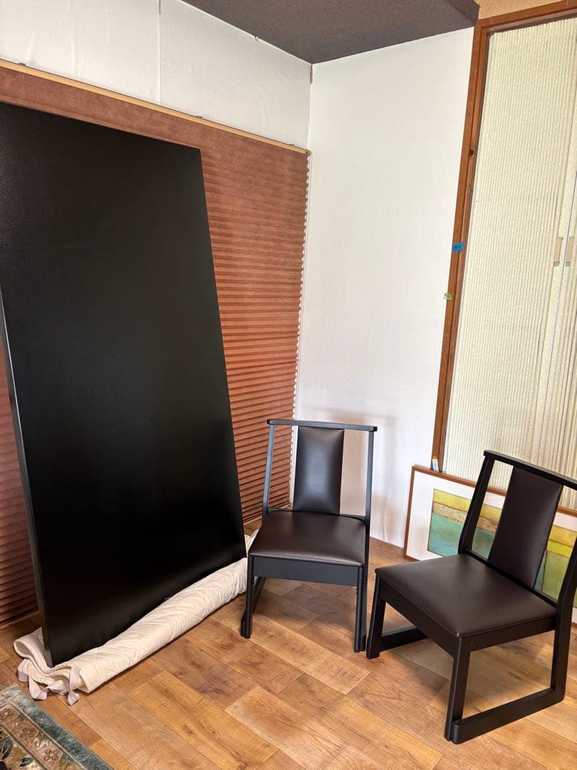 No3 木曽　本山漆器　ダイニングチェア2脚　業務用　低めの　和室にも