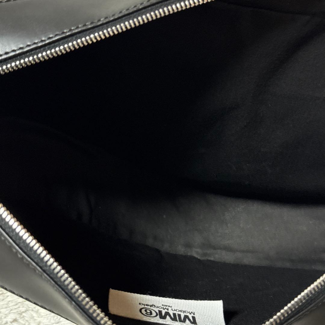 極美品✨MM6 trois6 レザー　クロスショルダーバッグ ブラック