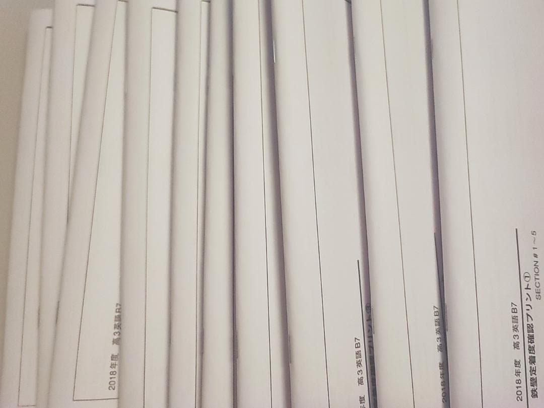 鉄緑会の高3英語鉄壁定着度確認プリント集フルセット　鉄壁単語ドリル　駿台　河合塾