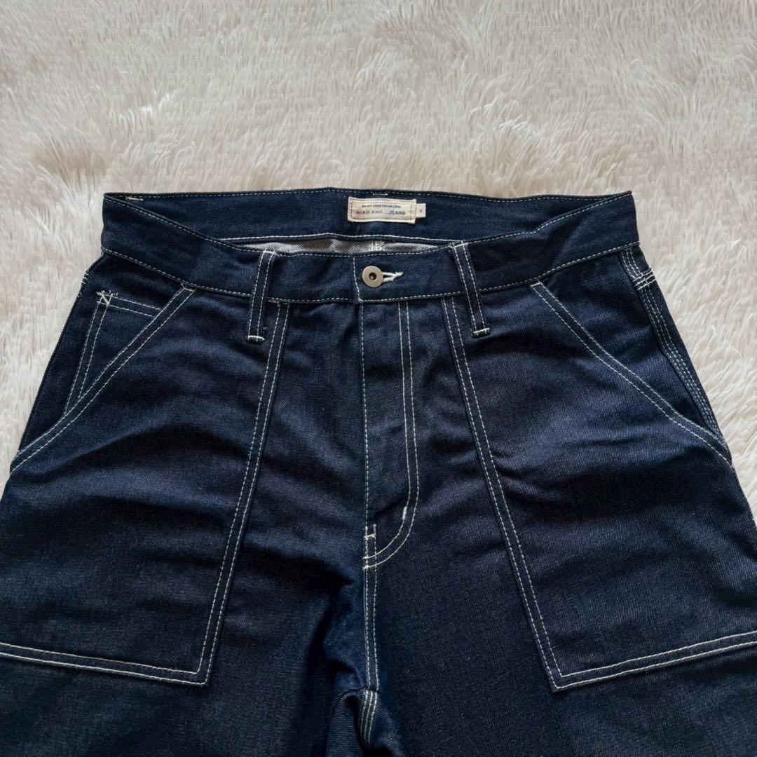 niko and... JEANS✨デニム　セットアップ　インディゴ染め M