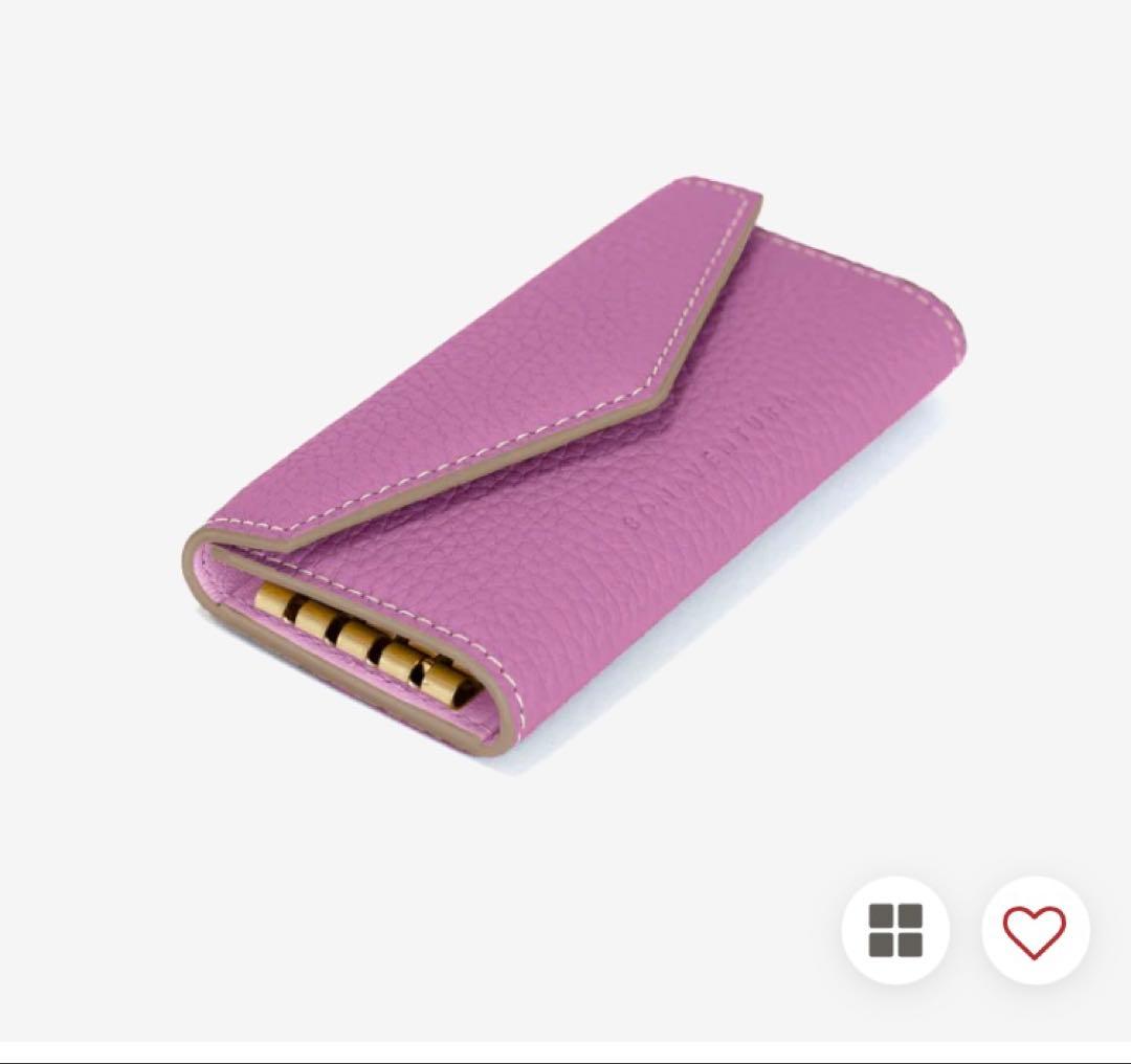 ボナベンチュラ　レザーキーケース ゴールド金具付き