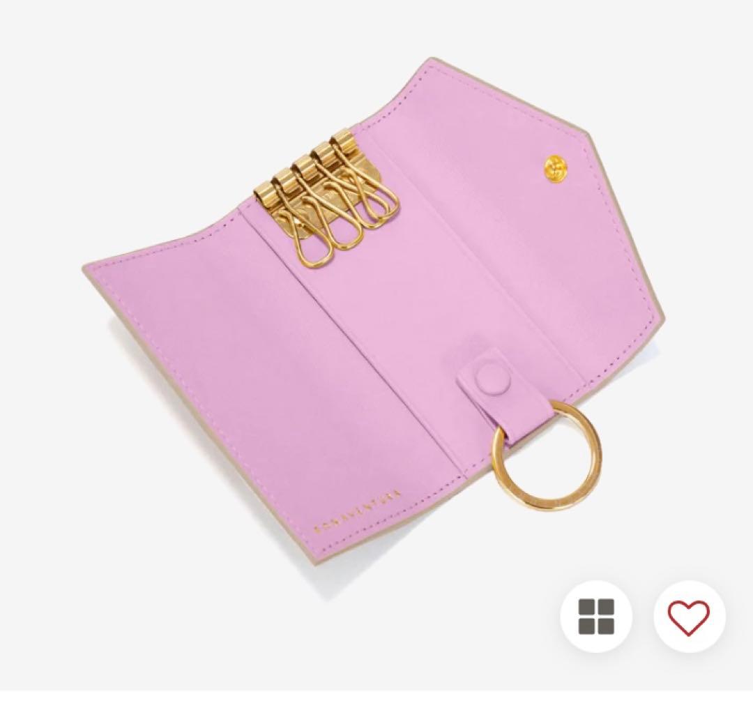 ボナベンチュラ　レザーキーケース ゴールド金具付き