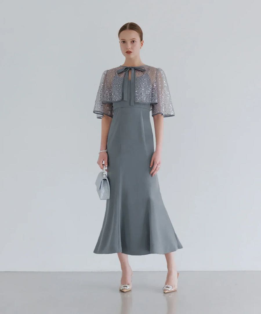 【新品】LEJA スパンコールビジューボレロマーメイドワンピースドレス