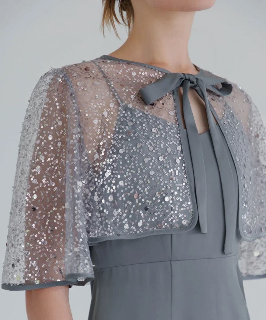 【新品】LEJA スパンコールビジューボレロマーメイドワンピースドレス