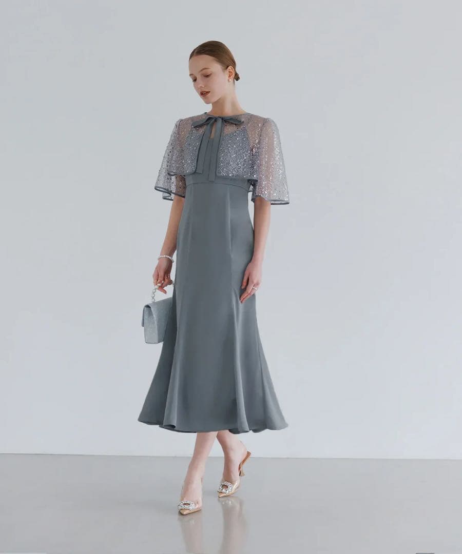 【新品】LEJA スパンコールビジューボレロマーメイドワンピースドレス