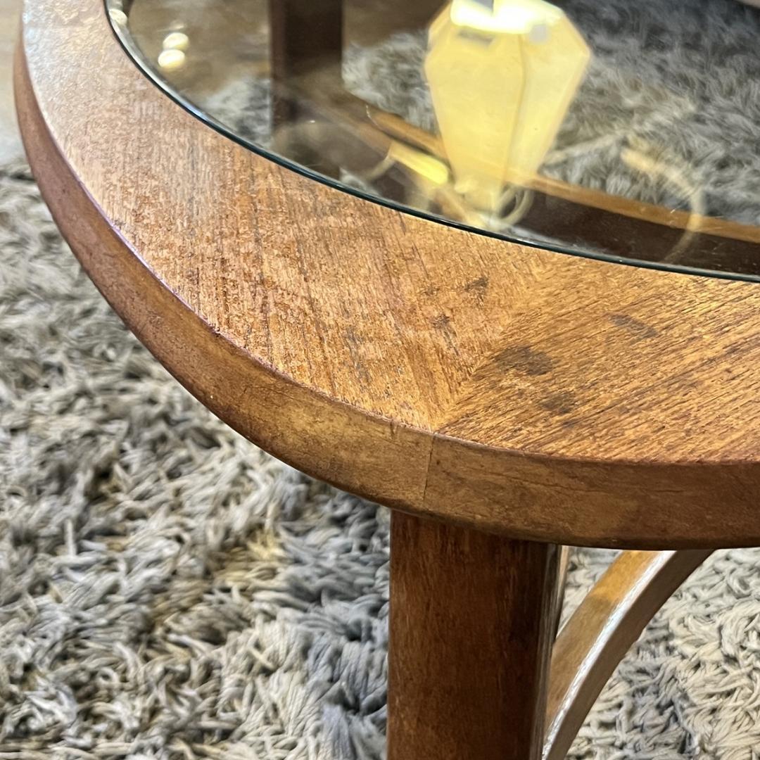 【さば出品】イギリス製 Nathan ネイサン ヴィンテージ ガラストップ