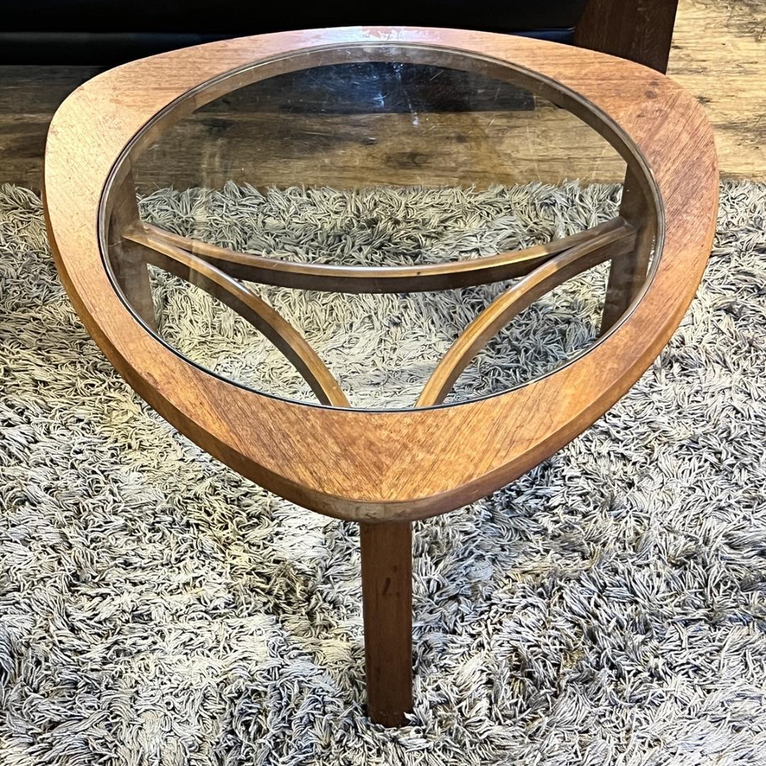 【さば出品】イギリス製 Nathan ネイサン ヴィンテージ ガラストップ