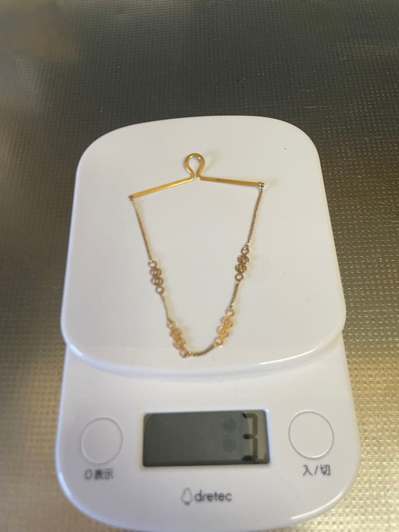 シンプルフック型ネクタイピン　K 18