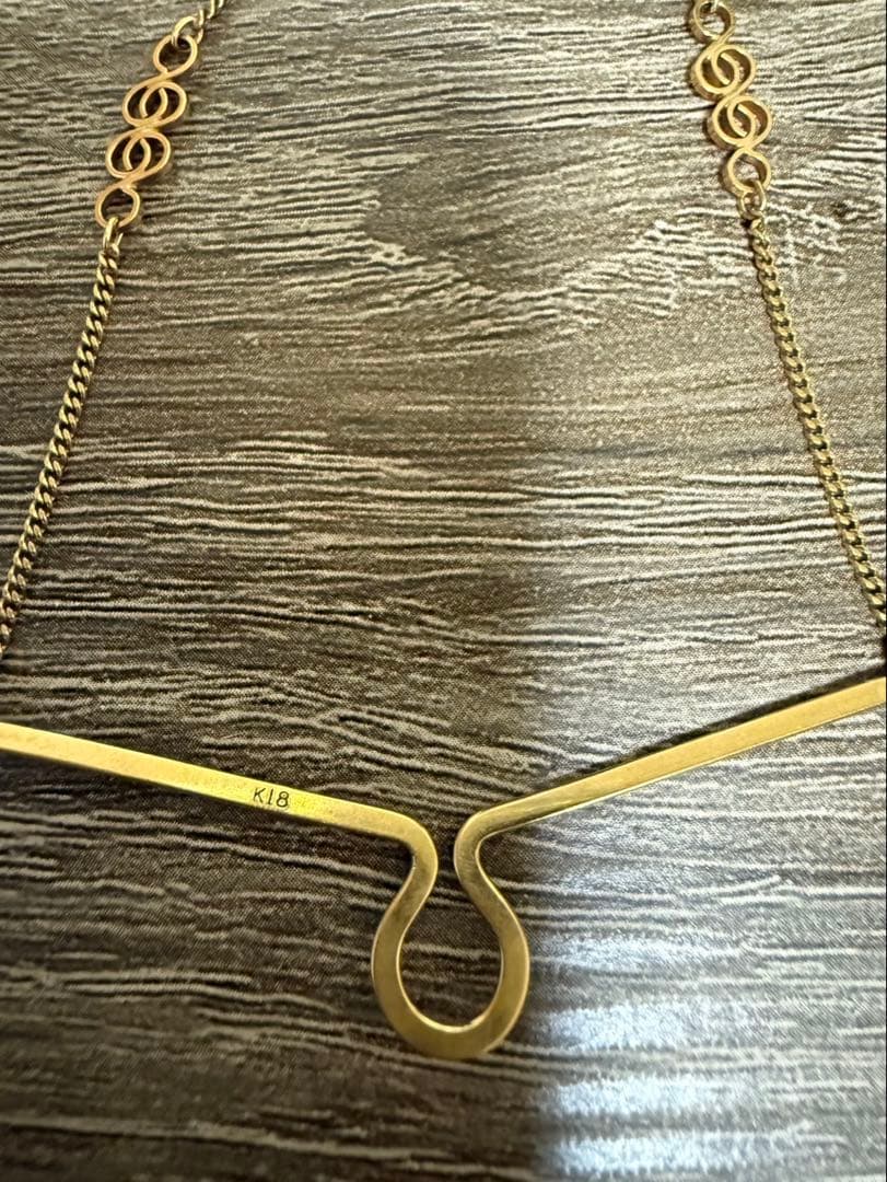 シンプルフック型ネクタイピン　K 18