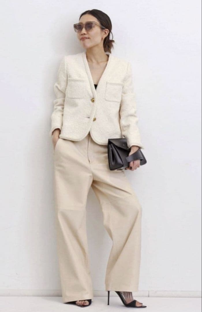 Col Pierrot ノーカラージャケット　アパルトモン