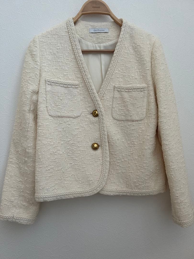 Col Pierrot ノーカラージャケット　アパルトモン