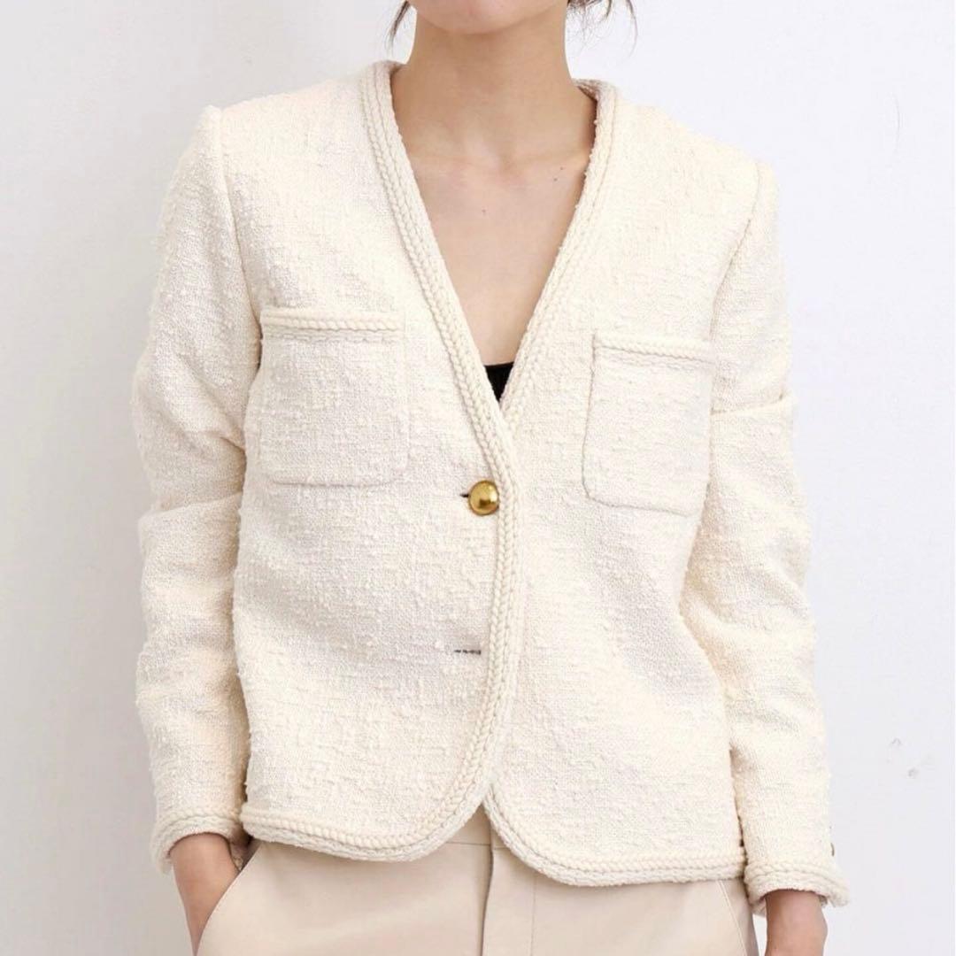 Col Pierrot ノーカラージャケット　アパルトモン