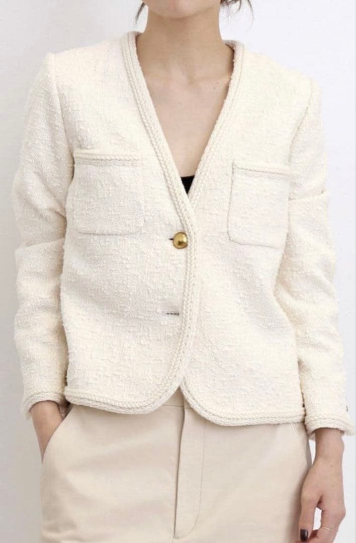 Col Pierrot ノーカラージャケット　アパルトモン