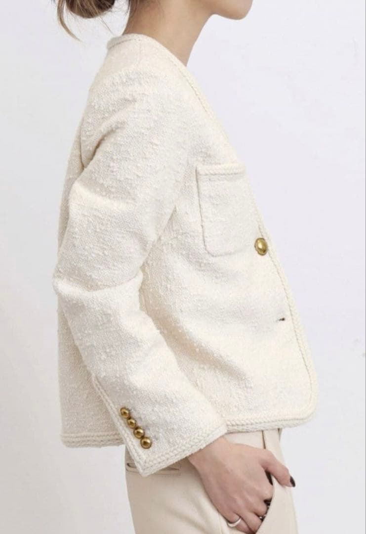 Col Pierrot ノーカラージャケット　アパルトモン