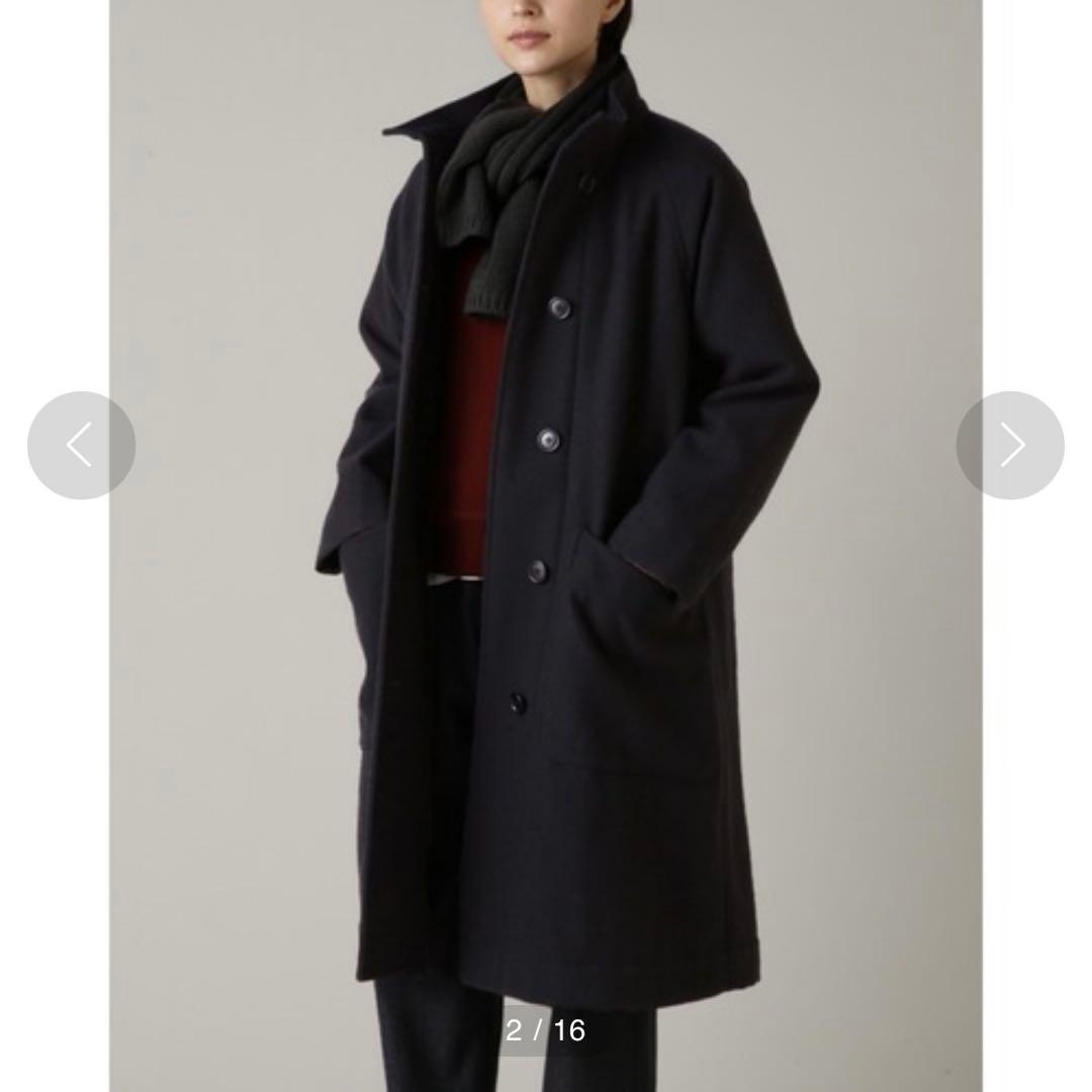 MHL ステンカラーコート　黒