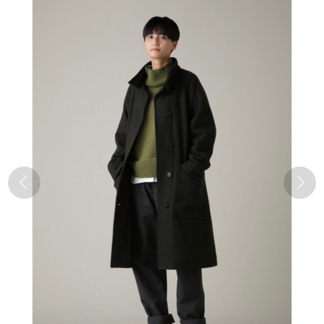 MHL ステンカラーコート　黒