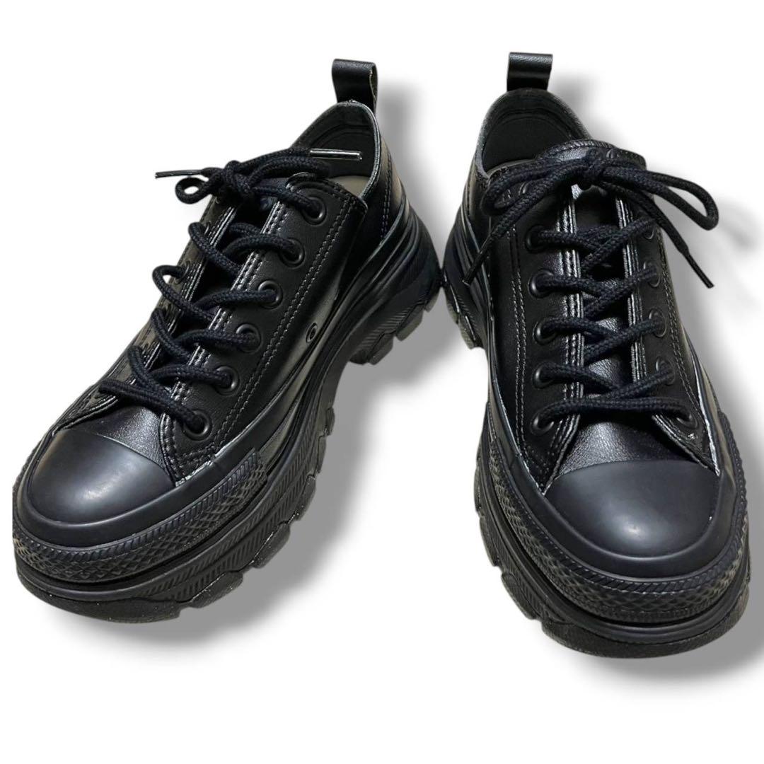 【新品】コンバース オールスター トレックウェーブ レザー 厚底【24cm】