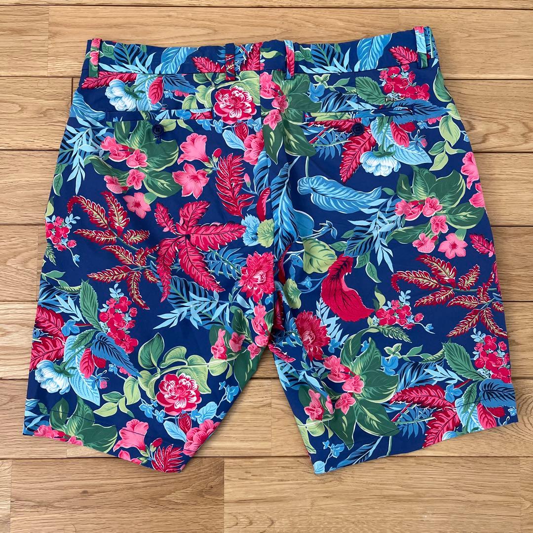 RLX ラルフローレン ハーフパンツ 花柄 ブルー系 32ゴルフウェア メンズ