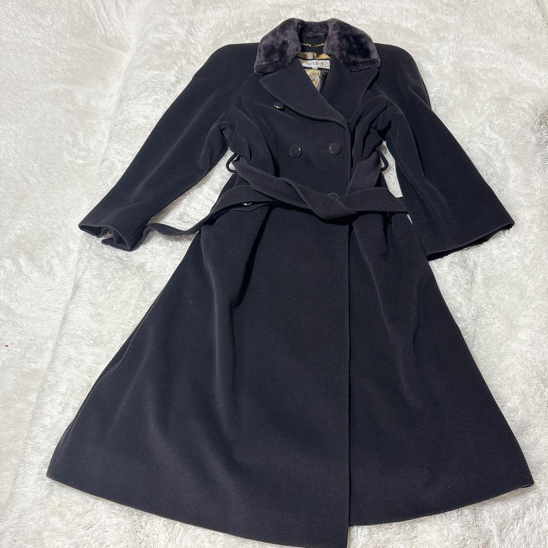 【美品】DELBA Milano デルバ アンゴラ×カシミヤ ロングコート 42