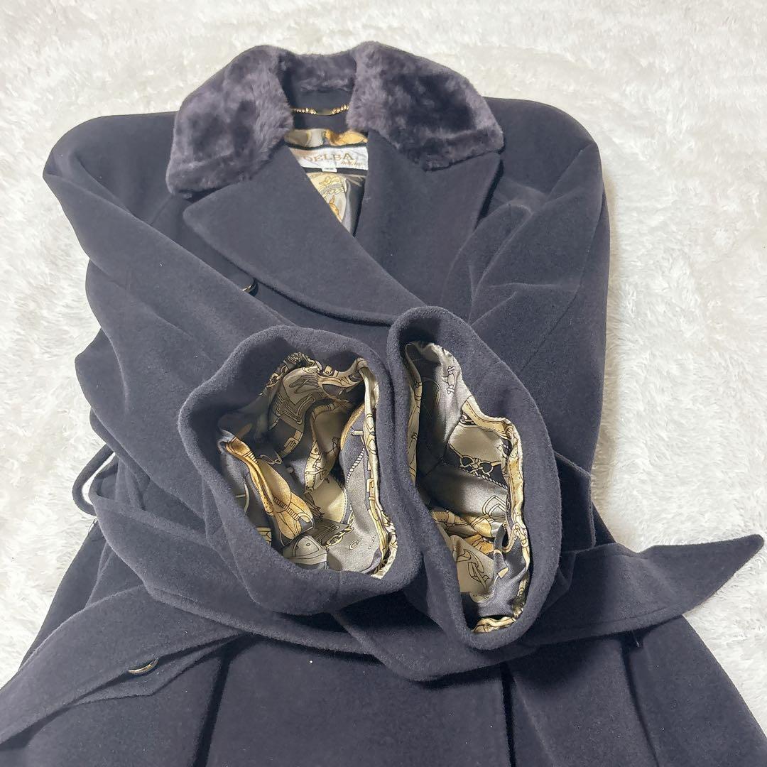 【美品】DELBA Milano デルバ アンゴラ×カシミヤ ロングコート 42