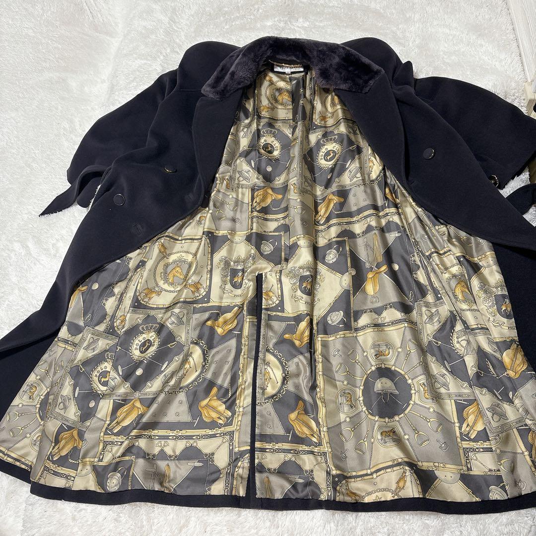 【美品】DELBA Milano デルバ アンゴラ×カシミヤ ロングコート 42