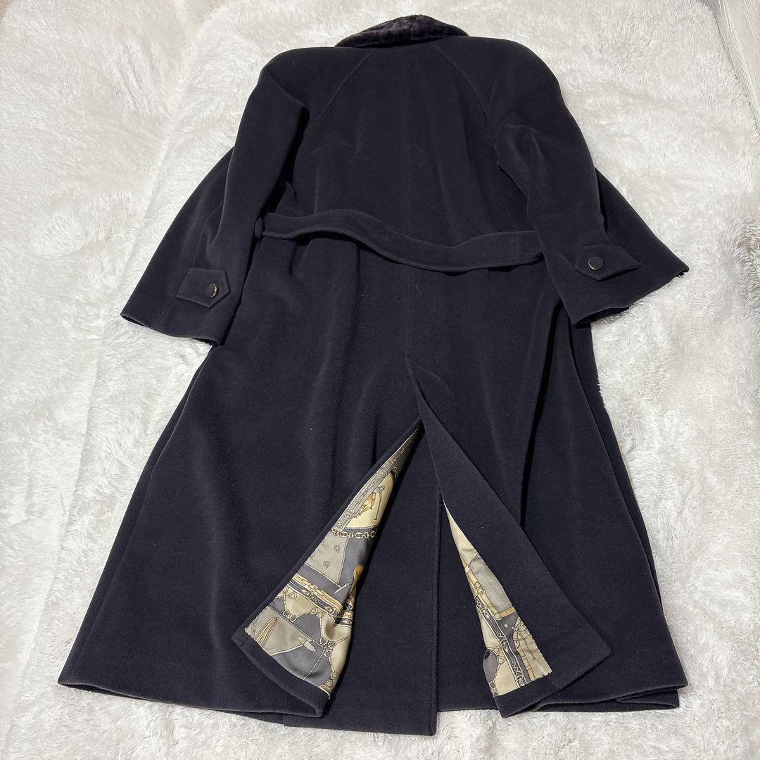 【美品】DELBA Milano デルバ アンゴラ×カシミヤ ロングコート 42