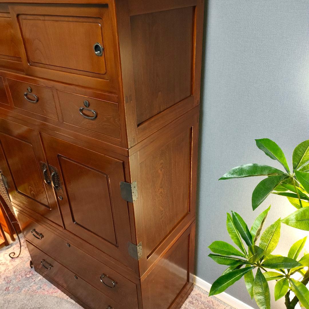 昭和レトロ ヴィンテージ和箪笥 時代家具 鍵2本付き