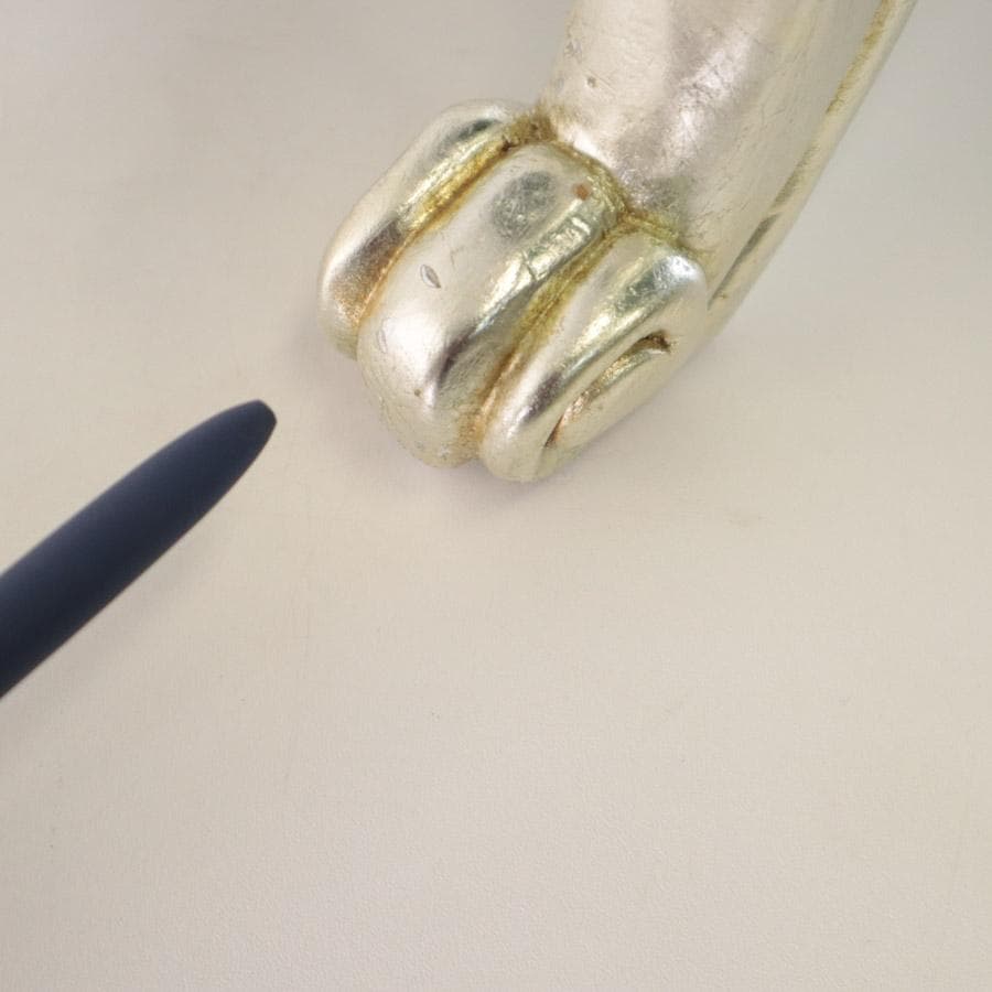 値下パンプキンスツール ベルベット調張地 ブラック 花びら8枚 猫脚 ロココ調