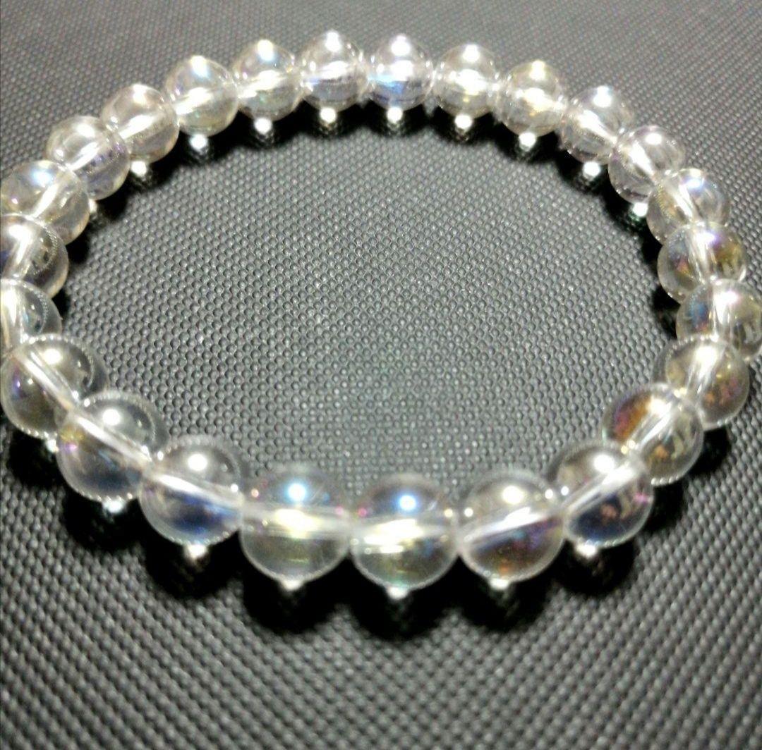 天然石✨【オーロラ水晶】ブレスレット　ハンドメイド②