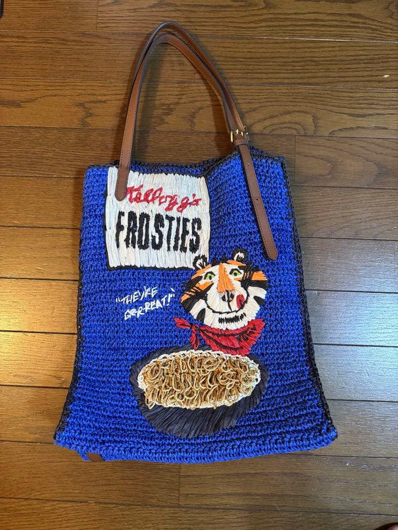 美品【ANYA HINDMARCH アニヤハインドマーチ】ケロッグトートバッグ