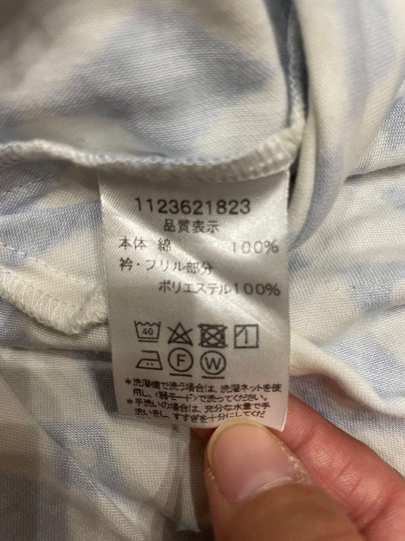 子供用ワンピース 水色 トランプ　シャーリーテンプル