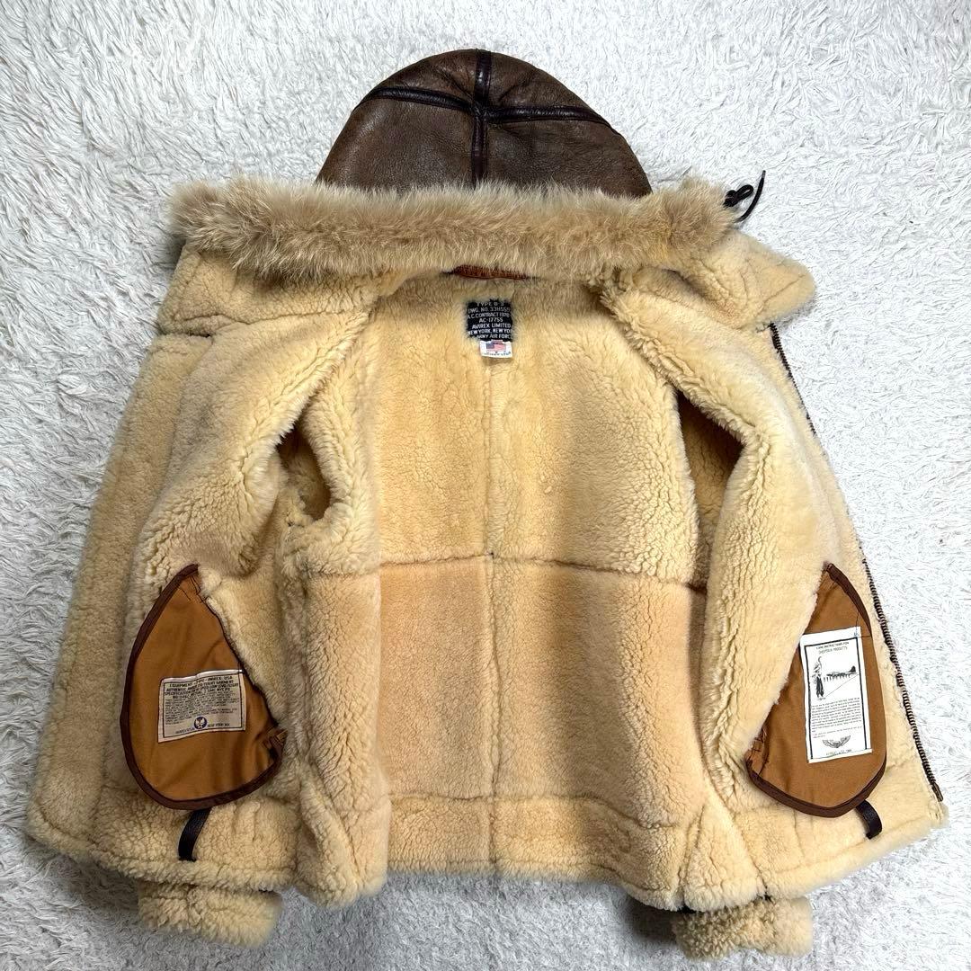 ✨希少・ファーフード付✨アヴィレックス　B-3 フライトジャケット　ムートン