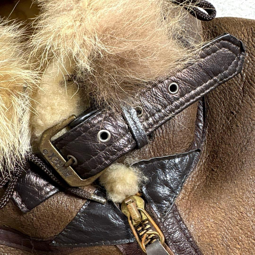 ✨希少・ファーフード付✨アヴィレックス　B-3 フライトジャケット　ムートン