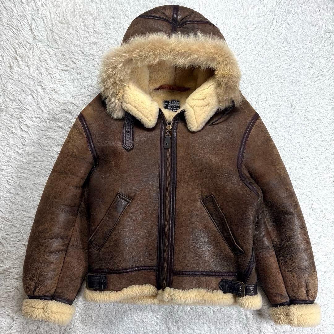 ✨希少・ファーフード付✨アヴィレックス　B-3 フライトジャケット　ムートン