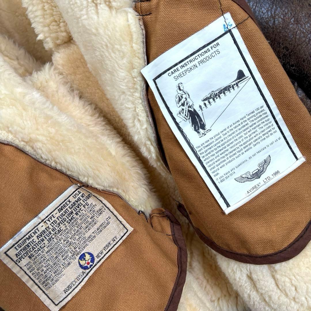 ✨希少・ファーフード付✨アヴィレックス　B-3 フライトジャケット　ムートン