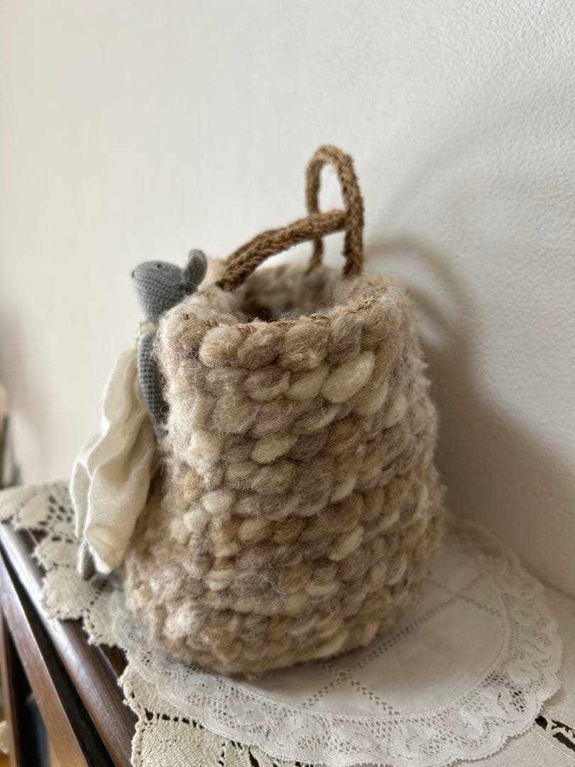 Sophie digard ソフィディガール　ウール　かごバッグ　ハンドメイド