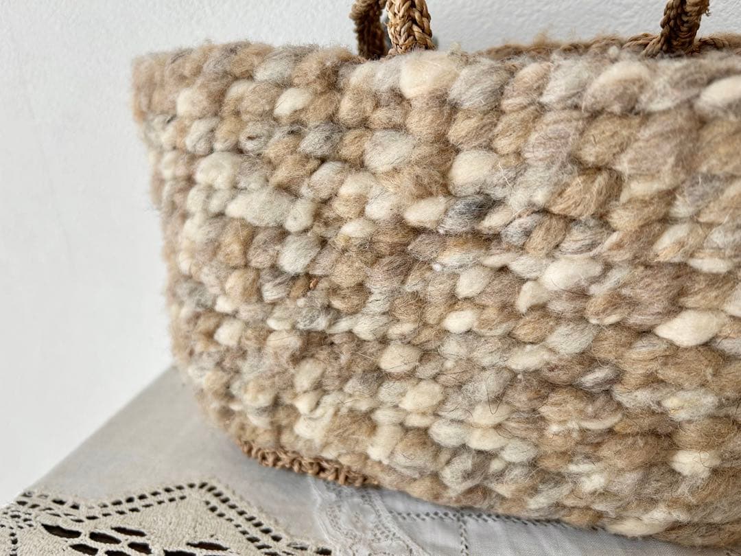 Sophie digard ソフィディガール　ウール　かごバッグ　ハンドメイド